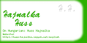 hajnalka huss business card